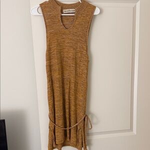 Stoned Immaculate Brown Knit Midi Dress